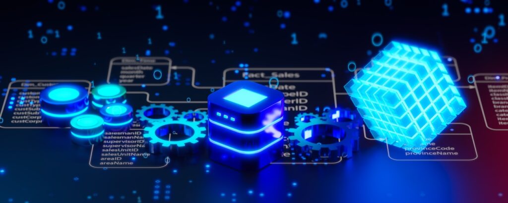 A process chain illustrating optimizing with a setting and server icon.