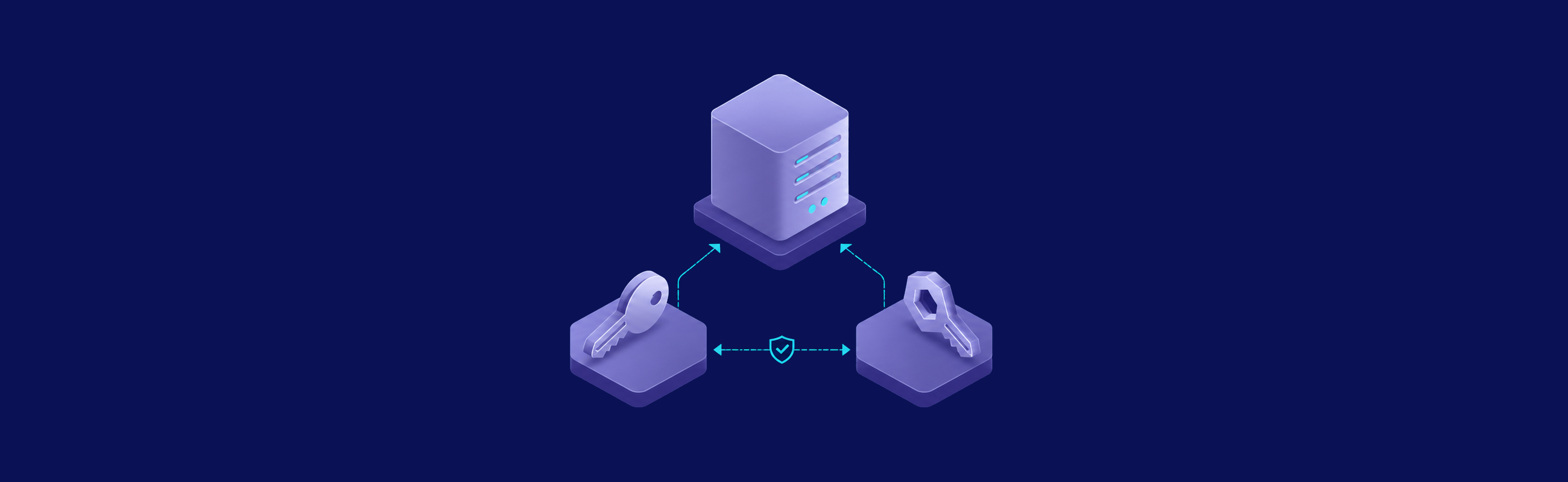 Separate server and client cryptographic keys connected to a WireGuard VPS
