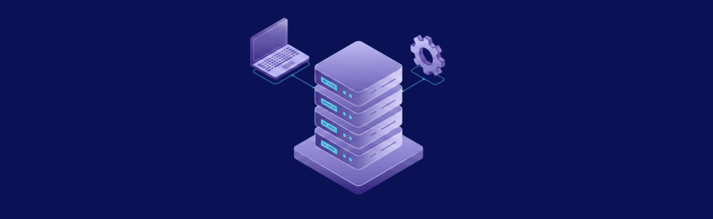 VPS server with terminal and processor elements representing a local LLM benchmark