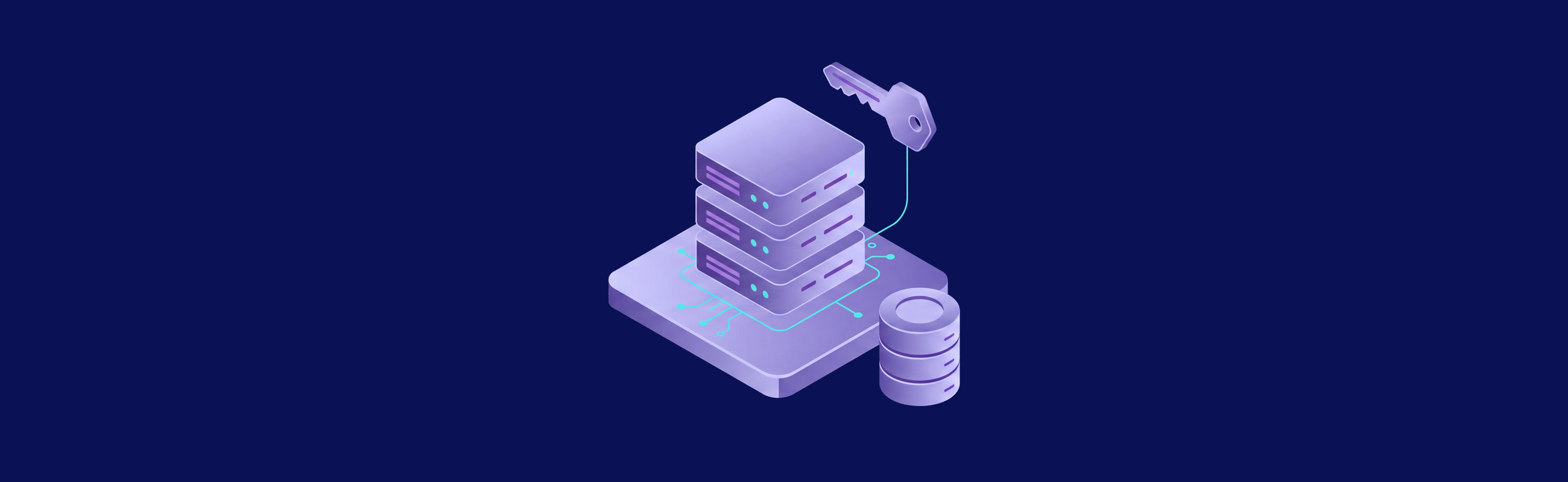 Conceptual VPS infrastructure and access key illustrating controlled deployment access