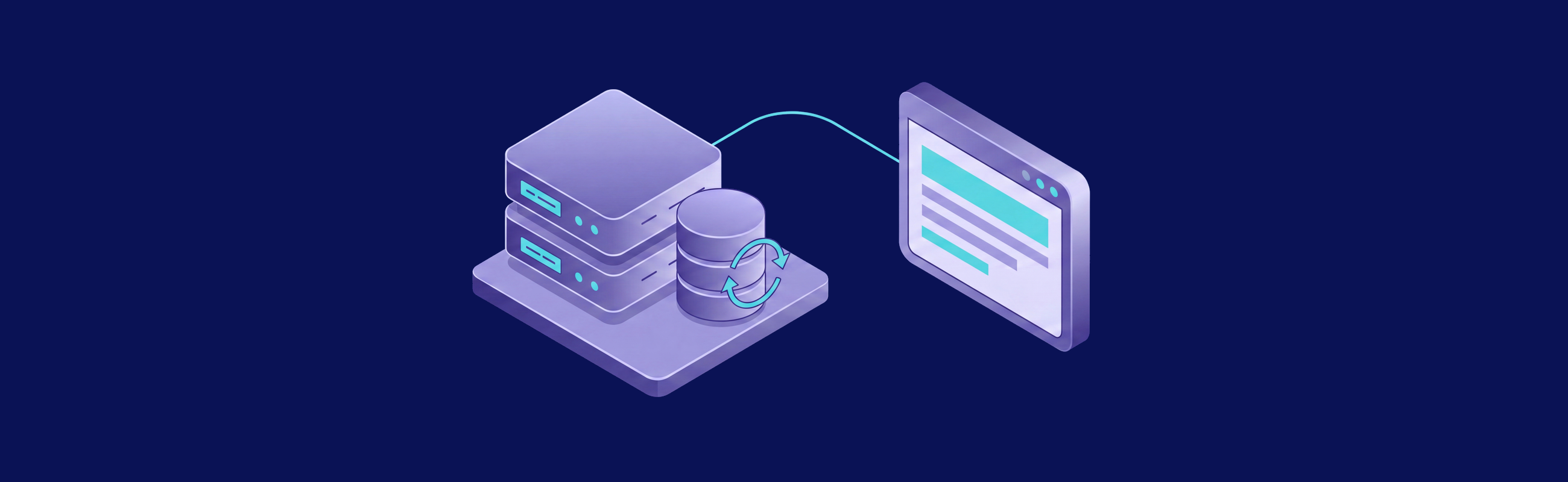 A CMS server and database connected to a separate website frontend